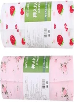 Buy DOITOOL 2 Rolls Waterproof Shelf Liners Kitchen Drawer Mats Anti- Oil Rose Strawberry Printed Cupboard Pad Refrigerator Liners Table Place Mat for Kitchen Cabinet in Egypt