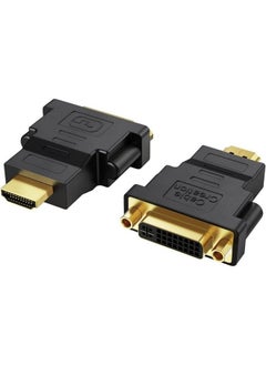 اشتري Hdmi To Dvi Adapter 2 Pack Bi Directional Hdmi Male To Dvi Female Converter 1080P Dvi To Hdmi Conveter 3D For Ps4 Ps5 Tv Box Blu Ray Projector Hdtv 0.15M Black في الامارات