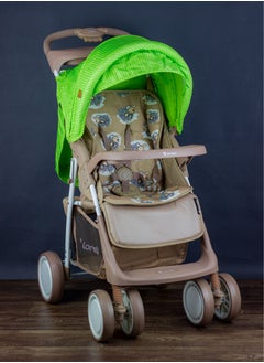 Buy A luxury stroller for newborn infants equipped with a winter cover and double lining from Lorelli - phosphorescent color. in Egypt