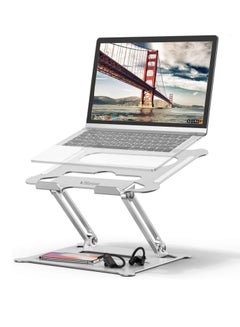 Buy Laptop Stand Foldable Laptop Holder with Portable Aluminum Computer Stand for Desk Adjustable Laptop Riser for MacBook Pro Air Dell HP Lenovo in UAE