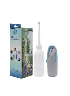 Buy ZEY LUXE Portable Large Bidet Bottle 650ml - Handheld Shattaf - Travel Toilet Hand Spray - Retractable Nozzle Personal Wash Feminine Baby Clean Care - White in UAE