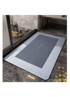 Buy Quick Dry Non Slip Bath Mat Fit for Under Bathroom Door Shower Room Bathtub Sink Front Laundry and More 40cm x 60cm Blue in UAE