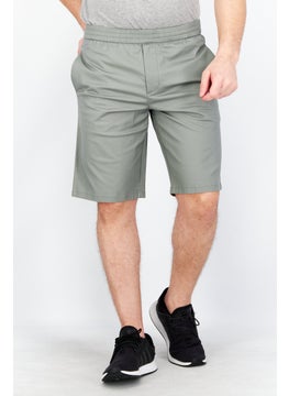 Buy Men Drawstring Pull On Plain Basic Short, Grey in UAE