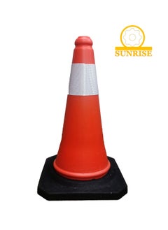 Buy Traffic Safety Cones 100CM with Black Weighted Base, Plastic PVC Cone, Red Cones with Reflective Collar, Cones for Parking Lot, Road Safety，Driving Training in UAE