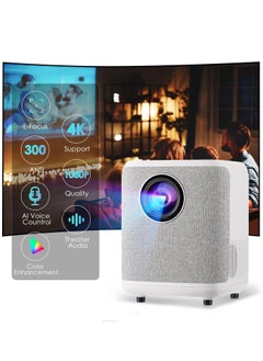 Buy S6 Mini Projector, Smart Wireless Projector, Android 9.0 TV, 300 ANSI, Fully Sealed Dustproof, Compatible with TV Stick, Laptop, Tablets, iOS u0026 Android Devices Wi-Fi Display, Support Arabic in Saudi Arabia