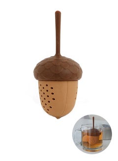 Buy Pine Cones Tea Infuser Strainer, Reusable Lovely Silicone Loose Leaf Tea Filter, High Temperature Resistance Non Toxic Tea Infusers (Brown) in Saudi Arabia