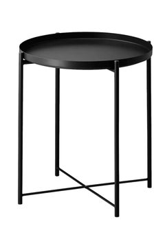 Buy Round table black nightstand (size 25x48x4cm) in Egypt