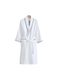 Buy Fashionable Waffle Weave Bathrobe Pajamas Couple Bathrobes Kimono Bathrobes Soft and Absorbent Bathrobes with Bathrobe Towel Pockets for Bathroom Resort Spa Perfect for After Shower or Swimming in Saudi Arabia