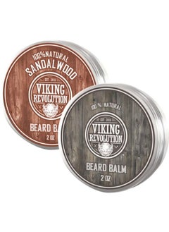 Buy Beard Balm with Sandalwood and Natural Scent with Argan and Jojoba Oils - Styles and Strengthens and Softens Beards and Mustaches - Leave in Conditioner Wax for Men in Saudi Arabia