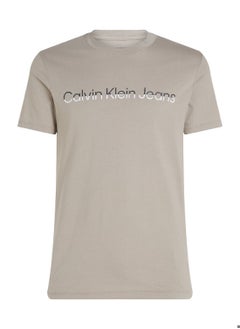 Buy Men's Two Tone T-Shirt, Grey - Cotton in Saudi Arabia