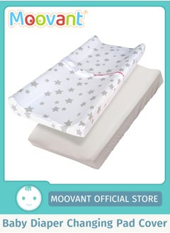 Buy Waterproof Baby Changing Pad with Security Strap and Two High Curved Sides Infant Diaper Changing Table Pad Cover Non-Slip Change Mat Sheet for Babies 80*40*10cm in Saudi Arabia