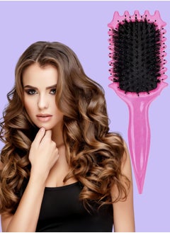 اشتري Hair Curling Comb Curly Hairbrush Best Curl Define Styling Brush with Prongs Bristle Hairbrush for Combing and Shaping Reduce Pulling and Curl Separation for Defined Curls في الامارات