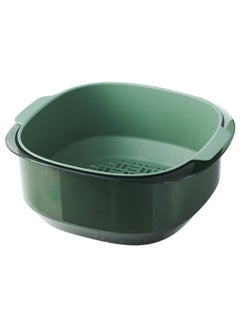 Buy Double-Layer Drain Basket 29x26x12cm Green in UAE