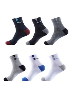 Buy Pack Of 6 Athletic Socks Multicolour in Saudi Arabia