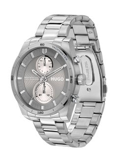 Buy HUGO BOSS ROUND ANALOG MEN'S GREY CASE WATCH - 1530372 in Saudi Arabia