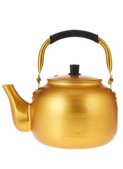 Buy Gold Kettle 4 Litre | Stove Top Tea Kettle | Yellow Karak Kettle | Aluminium Coffee Pot Ideal for Home Office and Camping in UAE