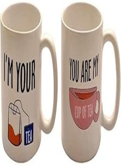 اشتري Cashmeera Printd Mug - Couples Set Of 2 Mugs -Ceramic Coffee Cup Wecanprint_7645 في مصر