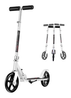 اشتري Scooters for Adults Teens Kick Scooter with Adjustable Height Dual Suspension and Shoulder Strap 8 inches Big Wheels Scooter Smooth Ride Commuter Scooter Best Gift for Kids Age 10 Up في السعودية