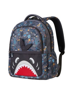 Buy Kids 16 Inch School Bag Shark - Grey in Saudi Arabia