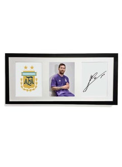 Buy Lionel Messi Argentina Word Cup 2022 Autographed Poster With Frame 50x23 cm in UAE