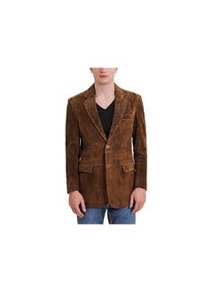 Buy Men Richard Classic Leather Blazer Lambskin Sport Coat Jacket - Men Slim Fit Leather Jacket in UAE