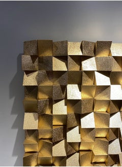 Buy Gold Monochrome Wood Wall Decor By Woodeometry in Egypt