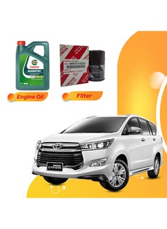 اشتري Innova 5.5 Liters 10W40 Castrol Magnatec Oil And Original Filter في الامارات