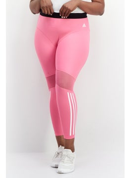 اشتري Women Plus Size Brand Logo Tights, Pink في الامارات