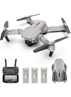 Buy LS-E525 WiFi FPV 4K Camera Drone Headless Mode Dual Camera Drone 3 Batterires Silver Grey Suitable for Beginners and Kids in UAE