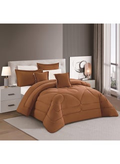 اشتري Duvet Cover Set 8 Pieces Comforter Set with Bed Skirt Quilt Cover Fitted Sheet Pillow Cover Comforter 220X240 cm King Size Mattress في الامارات