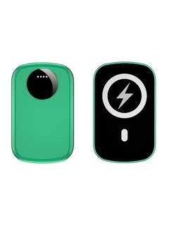اشتري 10000.0 mAh Fast Wireless Magnetic Portable Power Bank Charger for Apple iPhone 12 Series Green/Black في الامارات