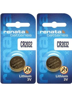 Buy 2-Pieces Renata CR2032 Lithium 3V Batteries in UAE