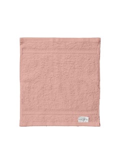 اشتري DEYARCO Princess Terry 100% Cotton 480 GSM Face Towel, Super Soft Quick Dry Highly Absorbent Dobby Border Ring Spun, Size: 30 x 30cm, Peach في الامارات