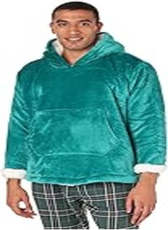 Buy Mintra Oversized Microfiber small size Wearable Blanket with Sherpa Light green in Egypt