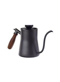 Buy Liying 600ml Stainless Steel Gooseneck Kettle with Thermometer and Wooden handle, Drip Coffee Kettle for Home, Camping, Kitchen, Coffee Shop in UAE