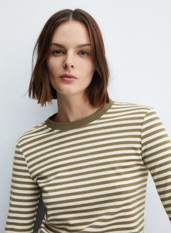 Buy Crew Neck Striped T-Shirt in UAE