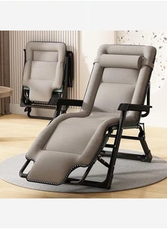 اشتري 178 * 66 * 40Lunch Break Chair Office Folding Recliner Home Balcony Nap Bed Back Lazy Couch Camping Chair Beach Folding Chair في الامارات