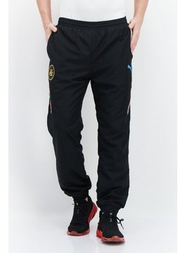 اشتري Men Sportswear Fit Brand Logo Training Track Pants, Black في الامارات