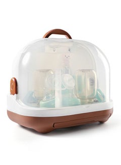 Buy Portable Feeding Bottle Storage Box Baby Tableware Storage Drain Dustproof Storage Box in UAE