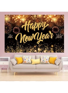 Buy 180*115cm 2025 Happy New Year Poster Party Supply Backdrop Banner Decoration Photo Booth in UAE