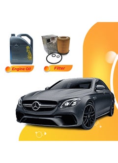 اشتري E63 8 Liters 5W40 Mercedes Oil And Original Filter في الامارات