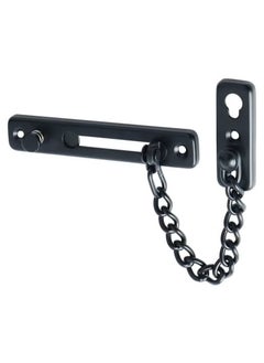 اشتري Stainless Steel Chain Door Guard with Spring Anti-Theft Press Lock, Punch Free Door Chain Lock, Bedroom Home Apartment Hotel Security Door Sliding Safety Chain Lock Stainless Steel Easy Installation في الامارات