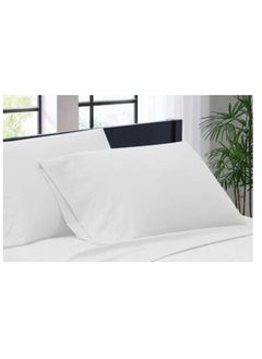 اشتري PAN Home Home Furnishings Retreat 2-Piece Pillow Case Set 50X75 cm- White في الامارات