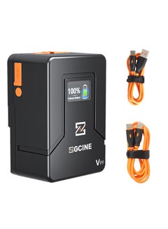 اشتري ZGCINE ZG-V99 Portable V-Lock Battery 6800mAh 14.8V 99Wh Large Capacity V-Mount Battery with D-Tap/ USB-C/ BP/ USB-A Charging Ports في السعودية