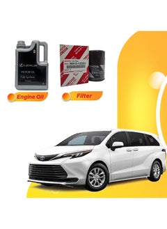 Buy Sienna2Wd 6 Liters 5W40 Lexus Oil And Original Filter in UAE