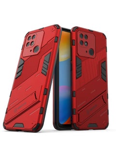 Buy Phone Case for Xiaomi Redmi 10C 2in1 TPU+PC Dual Layer Combo Shockproof Ultra-Thin Protective Phone Back Cover with Kickstand in Saudi Arabia