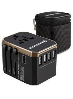 Buy Universal Travel Adapter - International Power Adapter 4 USB Ports Fast Charging in UAE