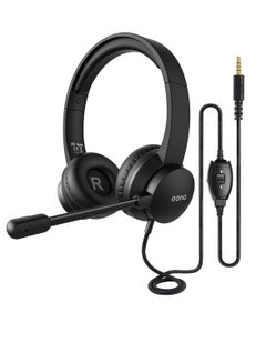 Buy Eono NH1 Office On-Ear 3.5mm Headphones With Mic | Black in Egypt