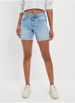 اشتري High Waist Denim Shorts في الامارات