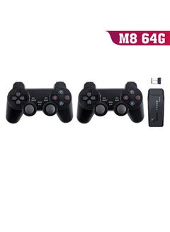 اشتري M8 Wireless Game Console 2.4G HD Arcade PS1 Home TV Mini Game Console U Bao Retro Game Console Wireless Gamepad Controller M8 64G  standard package في السعودية